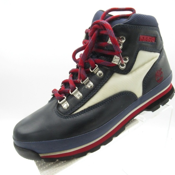 Timberland Euro Hiker Size 9.5 M Red Boots R3A8 - Picture 3 of 8